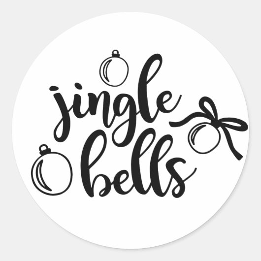 Jingle bells Kerst sticker (Voorkant)