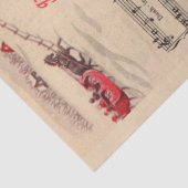 Jingle Bells kerstfeestay Carol Sheet Music Tissuepapier (Detail)