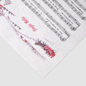 Jingle Bells kerstfeestay Carol Sheet Music Tissuepapier (Detail)