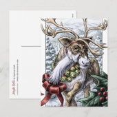 "Jingle Bells" Kerstrendier briefkaart (Voorkant / Achterkant)
