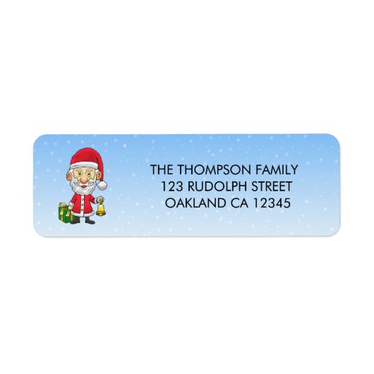 Jingle Bells met de Kerstman Etiket (Voorkant)