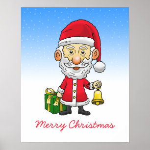 Jingle Bells met de Kerstman Poster
