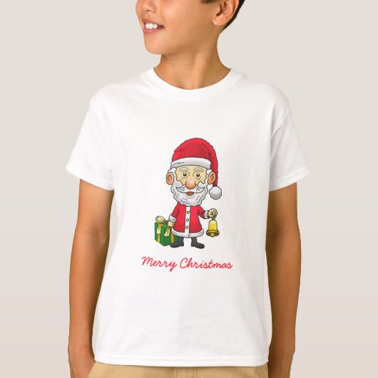 Jingle Bells met de Kerstman T-shirt (Voorkant)
