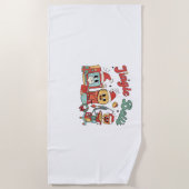 Jingle Bells Nurse, Kerstverpleegster, Grappig Ker Strandlaken (Voorkant)