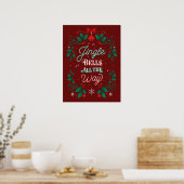 Jingle Bells over de hele weg Poster met Kerstmis  (Keuken)