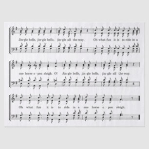 jingle bells sheet music tissue papier