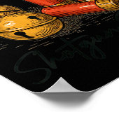 Jingle Bells Shotgun Shells Funny Hunting Christma Poster (Hoek)