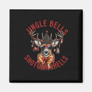Jingle Bells Shotgun Shells Funny Hunting Hunter Magneet
