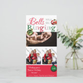 Jingle Bells sonnera la carte photo de Noël (Debout devant)