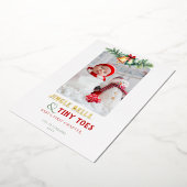 Jingle Bells Tiny Toes Foto Baby Aankondiging (Gedraaid)