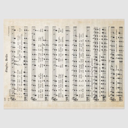  Jingle Bells-weefselpapier en ontkoppelingspagina Tissuepapier (Voorkant)