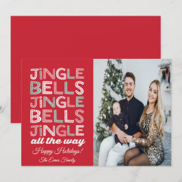 Jingle Bells Wenskaart met kerstfoto's Kaart