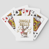 Jingle Bells Zingend Rendier Pokerkaarten (Achterkant)