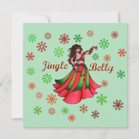 Jingle Belly Dancer Kaart (Voorkant)