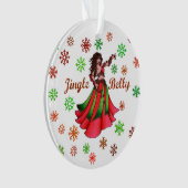 Jingle Belly Holiday Kaart Ornament (voorkant)