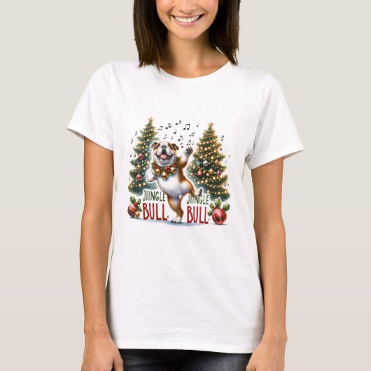 Jingle Bulldog T-shirt (Voorkant)