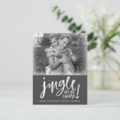 Jingle | Carte de Noël photo moderne (Debout devant)