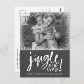 Jingle | Carte de Noël photo moderne (Devant / Derrière)