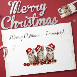 Jingle Cats Meowy Kerstmis op maat Tissuepapier