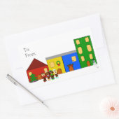 Jingle Claws Train Town Gift Label Sticker (Envelop)