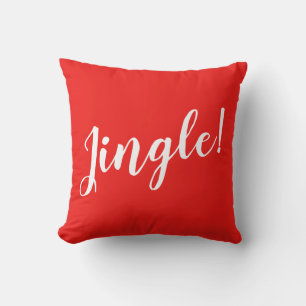 JINGLE - coussin rouge - Motif Jingle Bells sur le