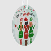 Jingle Dames Sisters Friends Kerstmis Ornament (voorkant)