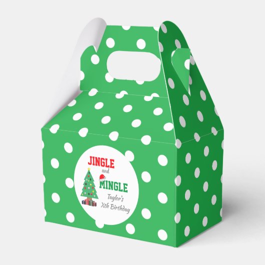 Jingle en Mingle Birthday Bedankdoosjes (Voorkant Zijde)