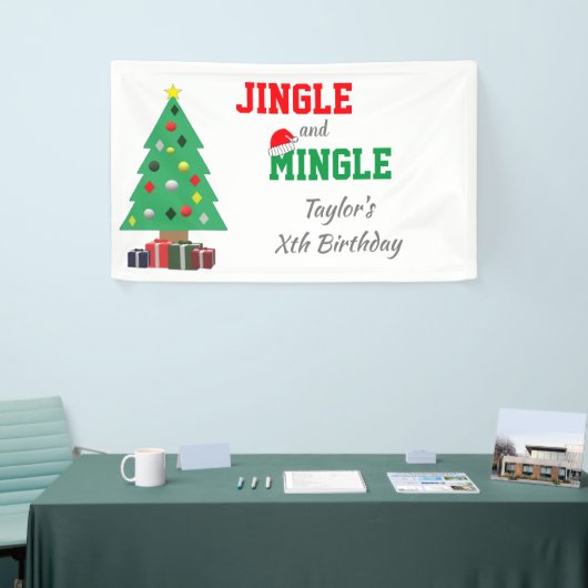 Jingle en Mingle Birthday Spandoek (Beurs)