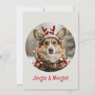 Jingle en Mingle Christmas Welsh Corgi Dog Kaart