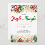 Jingle en Mingle feestje Kaart (Voorkant / Achterkant)