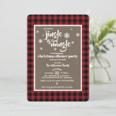 Jingle en Mingle Festive kerstparty Kaart (Staand voorkant)