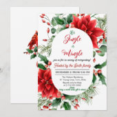 Jingle en Mingle Holiday Party Kaart (Voorkant / Achterkant)