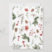 Jingle en Mingle Holly Berries Kerstfeest Kaart (Achterkant)