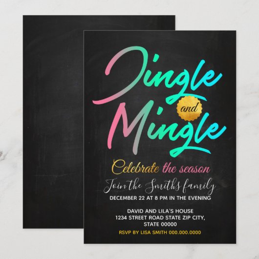 Jingle en Mingle Kaart (Voorkant / Achterkant)
