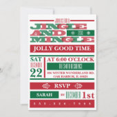 Jingle en Mingle Kerstfeest Kaart (Voorkant)