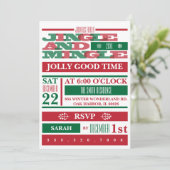 Jingle en Mingle Kerstfeest Kaart (Staand voorkant)