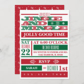 Jingle en Mingle Kerstfeest Kaart (Voorkant / Achterkant)