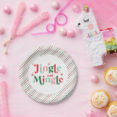 Jingle en Mingle kerstfeest Papieren Bordje (Feest)