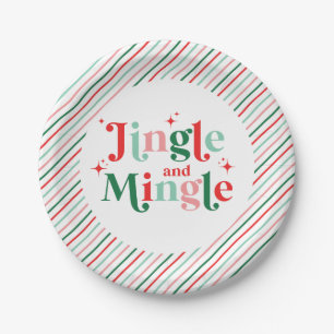 Jingle en Mingle kerstfeest Papieren Bordje