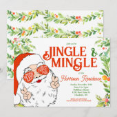 Jingle en Mingle Kerstfeest uitnodigen Kaart (Voorkant / Achterkant)