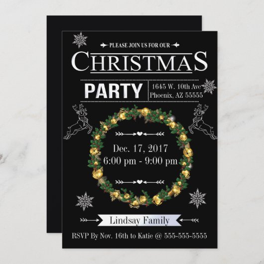 Jingle en Mingle-kerstfeestdag Kaart (Voorkant / Achterkant)