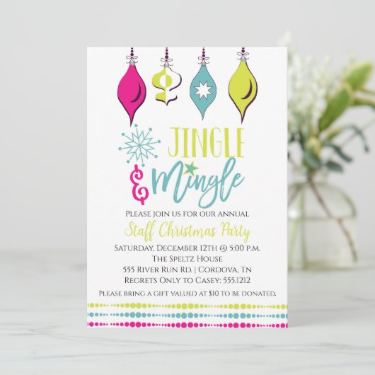 Jingle en Mingle-kerstfeestdag Kaart (Staand voorkant)