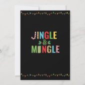 Jingle en Mingle kerstfeestjes Feestdagen uitnodig Kaart (Achterkant)