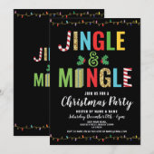 Jingle en Mingle kerstfeestjes Feestdagen uitnodig Kaart (Voorkant / Achterkant)