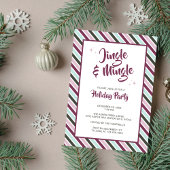 Jingle en Mingle Kerstmis Feest Stripes Kaart