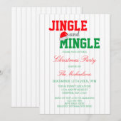 Jingle en Mingle Kerstparty Kaart (Voorkant / Achterkant)