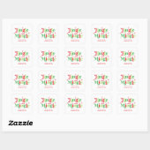 Jingle en Mingle Kerstparty Vierkante Sticker (Vel)