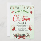 Jingle en Mingle Stocking Christmas Party Kaart (Voorkant)