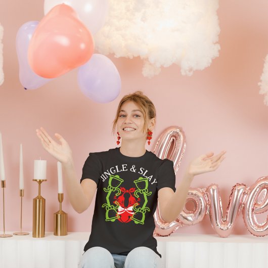 Jingle en Slay Kerstmis T-shirt