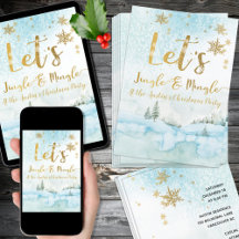 Jingle et Michigan Winter Woodland Invitation de l